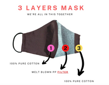 Load image into Gallery viewer, Machine Washable Cloth Mask with Filter